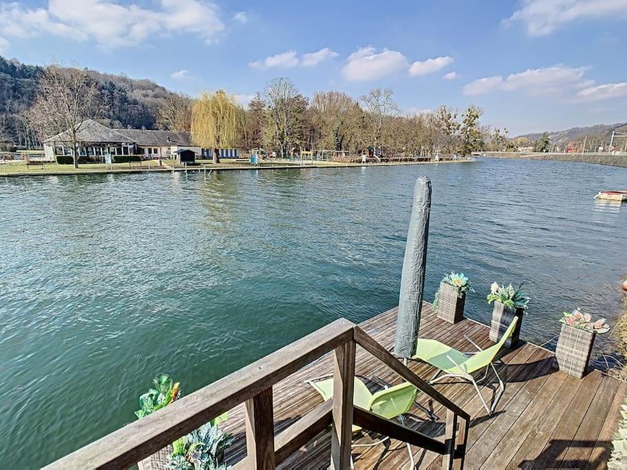 Vue Sur Meuse Avec Jacuzzi Et Sauna Exterieur. Yvoir Exterior photo